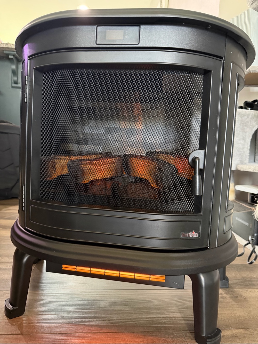Black Electric Fireplace Stove - Portable Home Heater